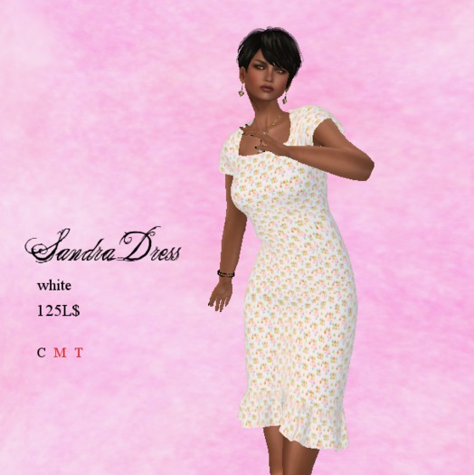 Sandra Summer Dress White