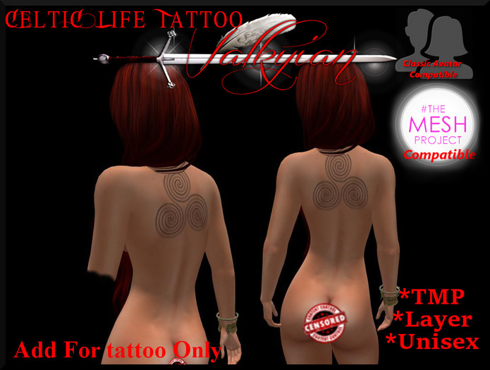 ~Valkyrian~Dramatic ladies (Mesh project) Tattoo