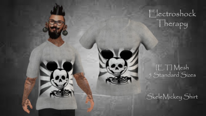 [E.T] Mickey Male Shirt White