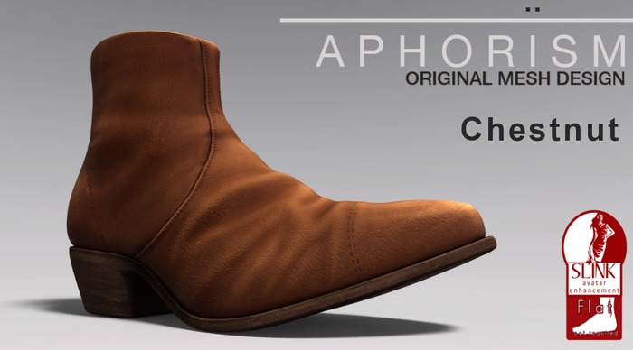 !APHORISM! Leather Ankle Boots Chestnut