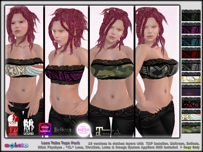 [ bubble ] Lace Tube Tops Pack