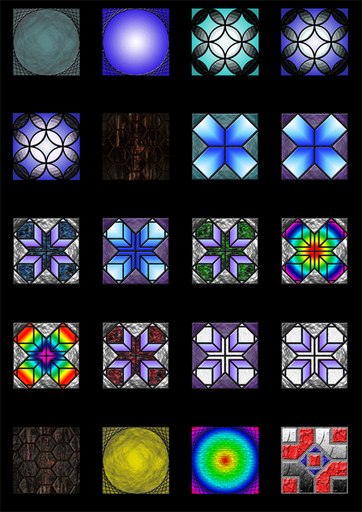Fortunas Creations - Assorted Tile and Stained Glass Window Textures by Fort