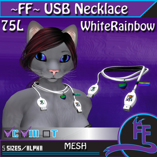 ~FF~ USB Necklace WhiteRed