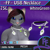 ~FF~ USB Necklace WhiteGreen