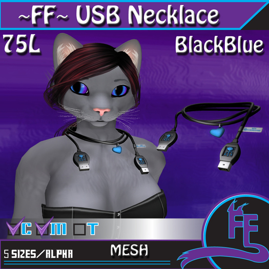 ~FF~ USB Necklace WhiteRed