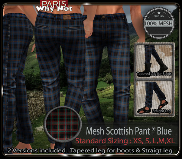 \Why Not - Scottish Pant - BLUE - 