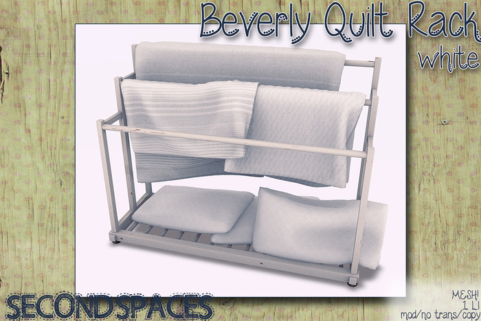 Second Spaces - Beverly Quilt Rack - white (bxd1)