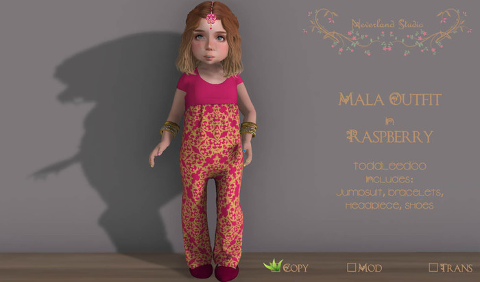 Neverland - Mala Jumpsuit TD - Raspberry