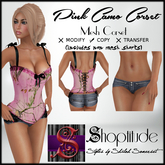 ::Shoptitude:: Lace and Ribbon Corset {Mesh} Pink Camo