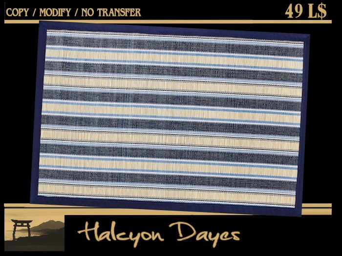 Area Rug - Striped Blue CM