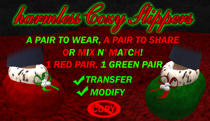 harmless' Cozy Slippers
