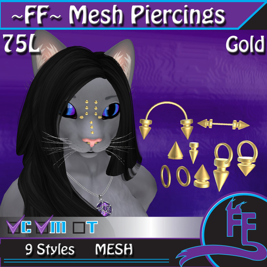 ~FF~ Mesh Piercings Gold