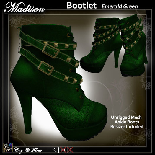 C&F Madison Military Bootlet - Green/Brass