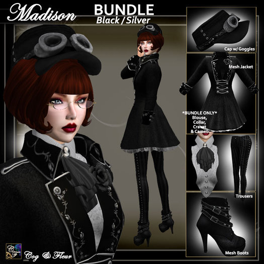 C&F Madison Military BUNDLE - Black/Silver