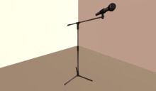Microphone on stand