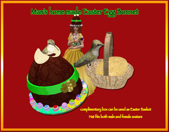 Man's Easter Egg Hat boxed milk chocolate egg