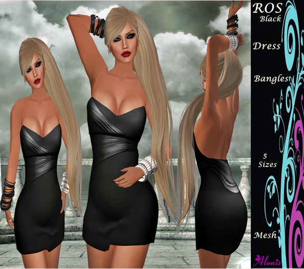**Alonis Fashion** ROS Black Dress