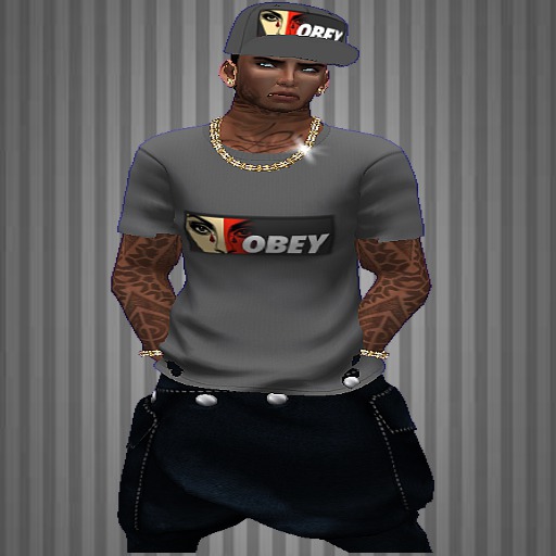 OBEY GRAY MALE SHIRT IN HAT