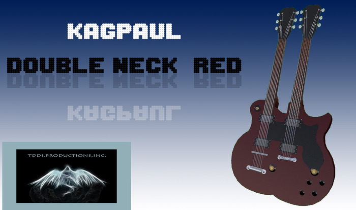 Double Neck KagPaul Guitar Red