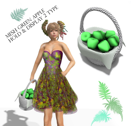 25 Mesh Green Apple Basket Box