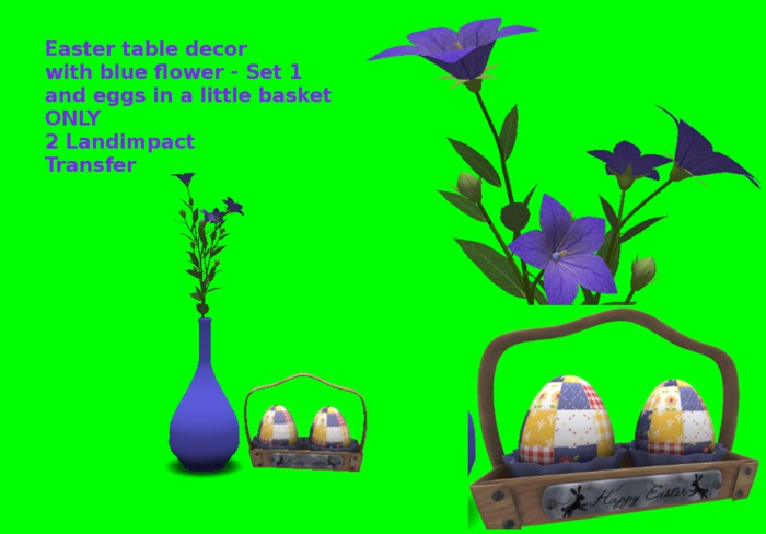 Easter Table Decor blue set