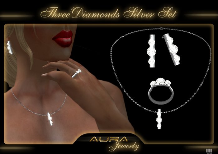 ***Aura***ThreeDiamonds Silver Set