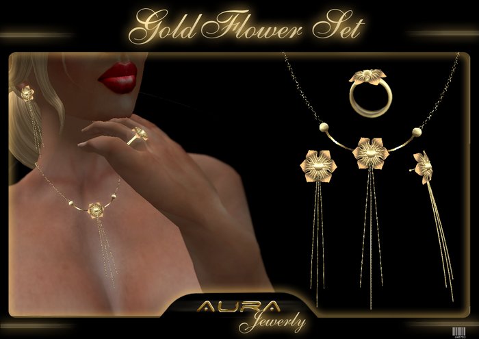 ***Aura***GoldFlower Set