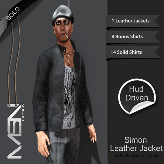[MSN Design] - Simon Leather jacket [BLACK]