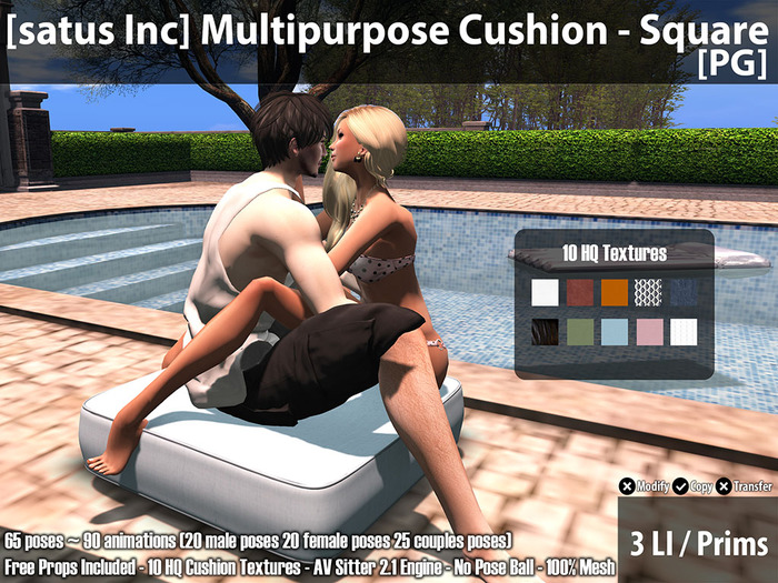 [satus Inc] Multipurpose Cushion - Square [PG]