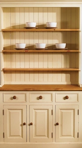 Painted Pine China Cabinet