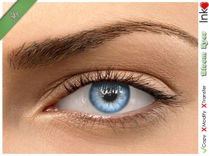 * Inkheart * - Bloom Eyes - Sky (3 Sizes Sys + Mesh)