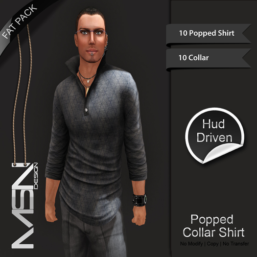 [MSN Design] - Popped Collar Shirt [FAT PACK][HUD]