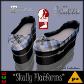 <P3> Skully Platforms - Blue Plaid
