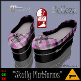 <P3> Skully Platforms - Purple Plaid