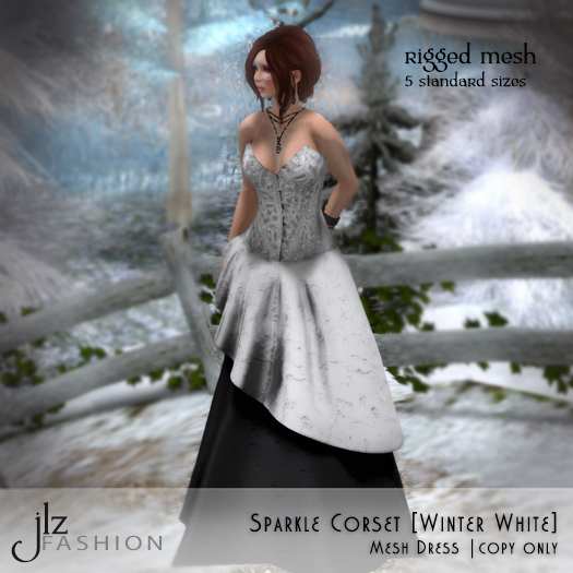 Sparkle Corset White