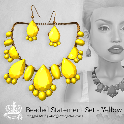 (Yummy) Beaded Statement Set - Blue