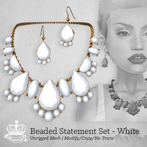 (Yummy) Beaded Statement Set - Blue