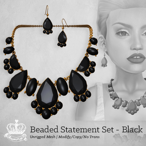 (Yummy) Beaded Statement Set - Blue