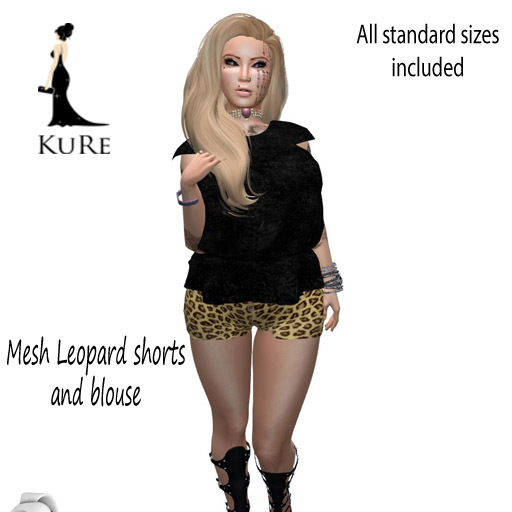 Leopard shorts black top box