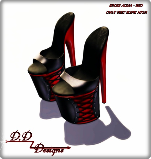 #PROMO#GIFT#ALINA Shoes Slink High - RED (D.D Designs)