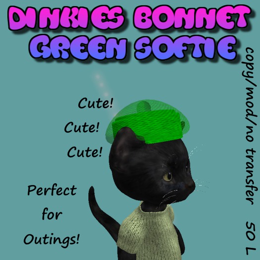 DinkieBonnet -- Green Softie Sales Box