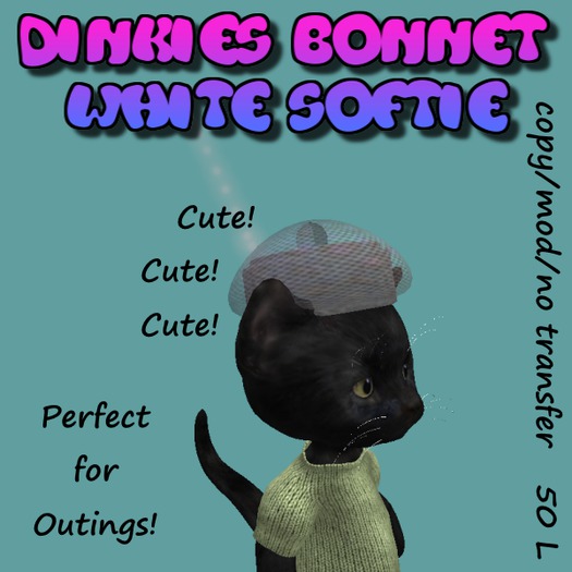 DinkieBonnet -- White Softie Sales Box