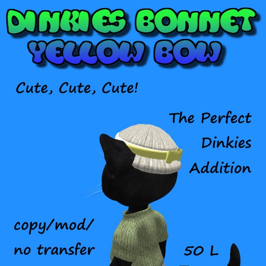 DinkieHats for Her -- YellowBow