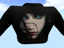 goth girl cropped biker jacket *drop and touch