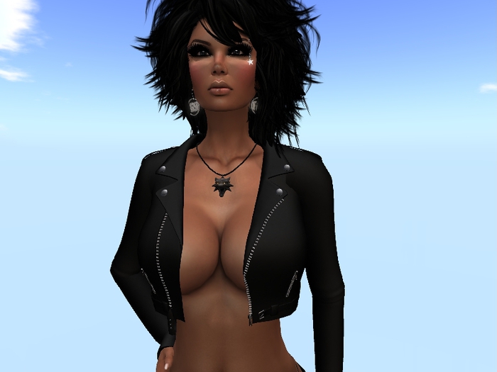 DEMO cropped biker jacket *drop and touch