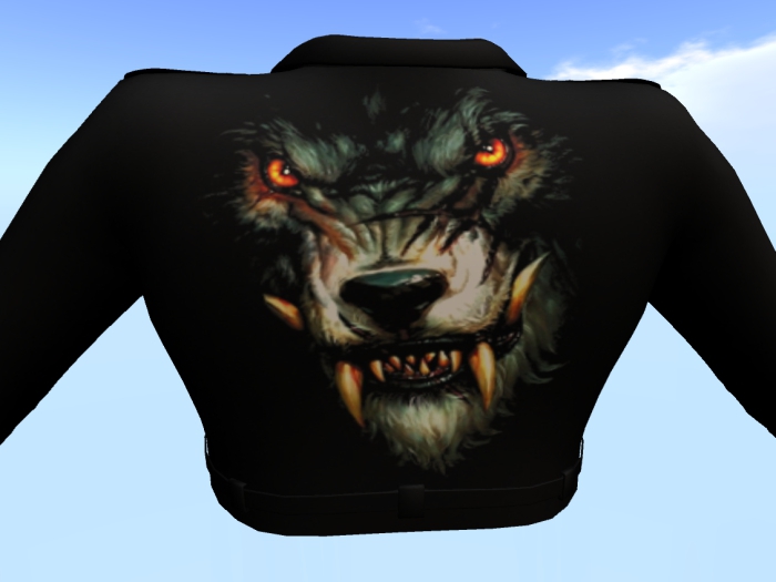 Wolf cropped biker jacket *drop and touch