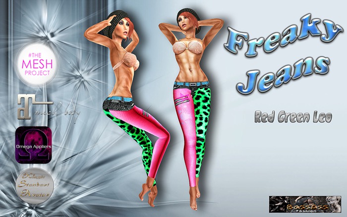 ..::BassAss::.. -Freaky Jeans_Red_Green_Leo