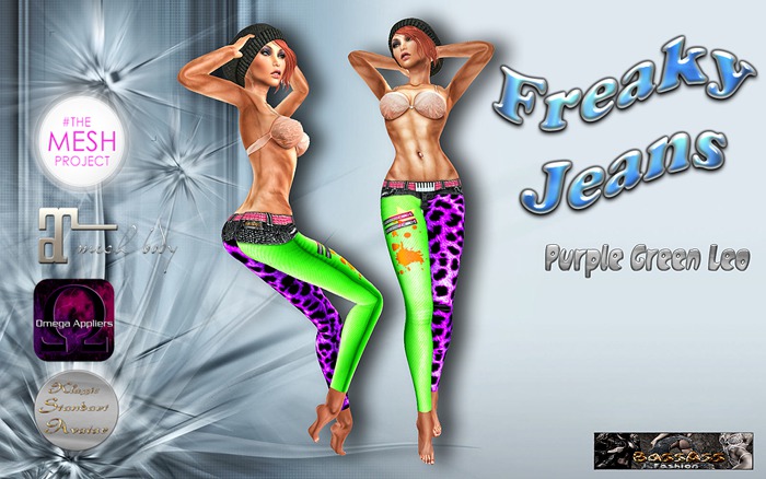 ..::BassAss::.. -Freaky Jeans_Purple_Green_Leo