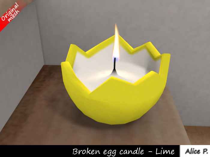 Alice P. - Broken egg candle lime