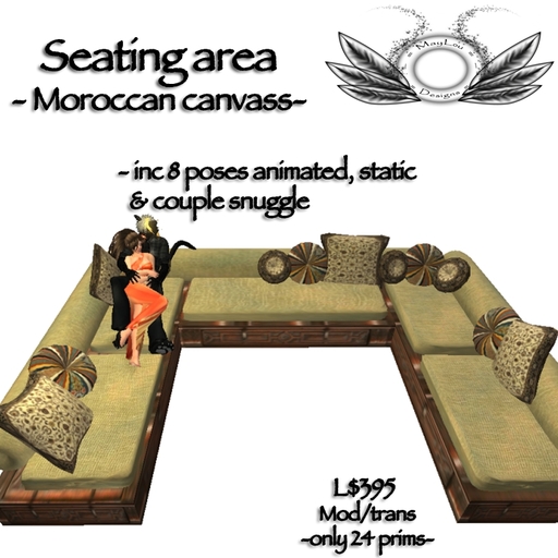 Seating area - moroccan canvass